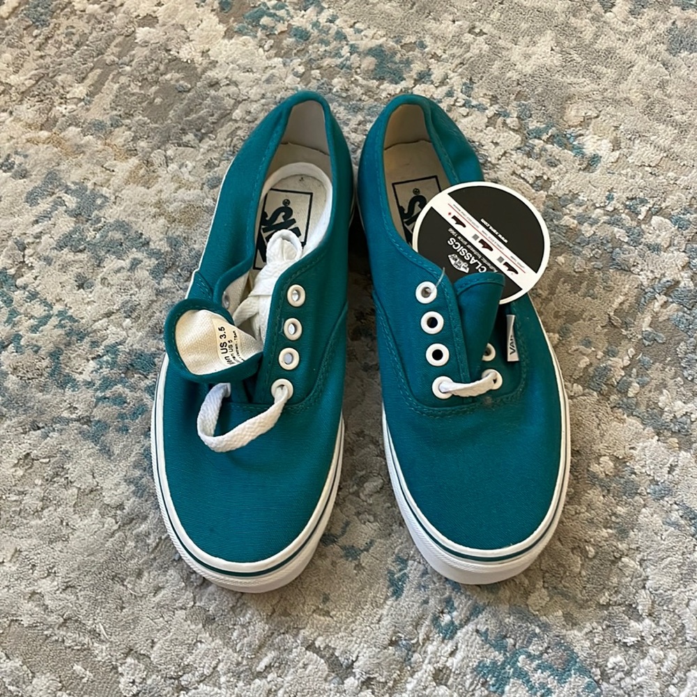 New no box Authentic Vans Classic in Teal Size M3.5/W5